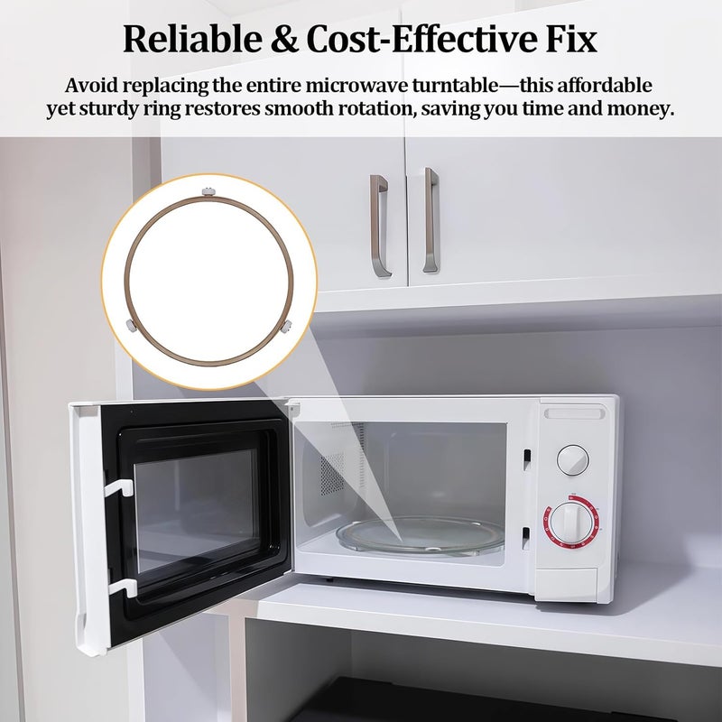 smrtcol Microwave Turntable Ring Replacement 8.7-Inch Microwave Oven Spinner Replacement Parts with 3 Smooth Rollers Universal Fit for Most Microwaves - Image 5